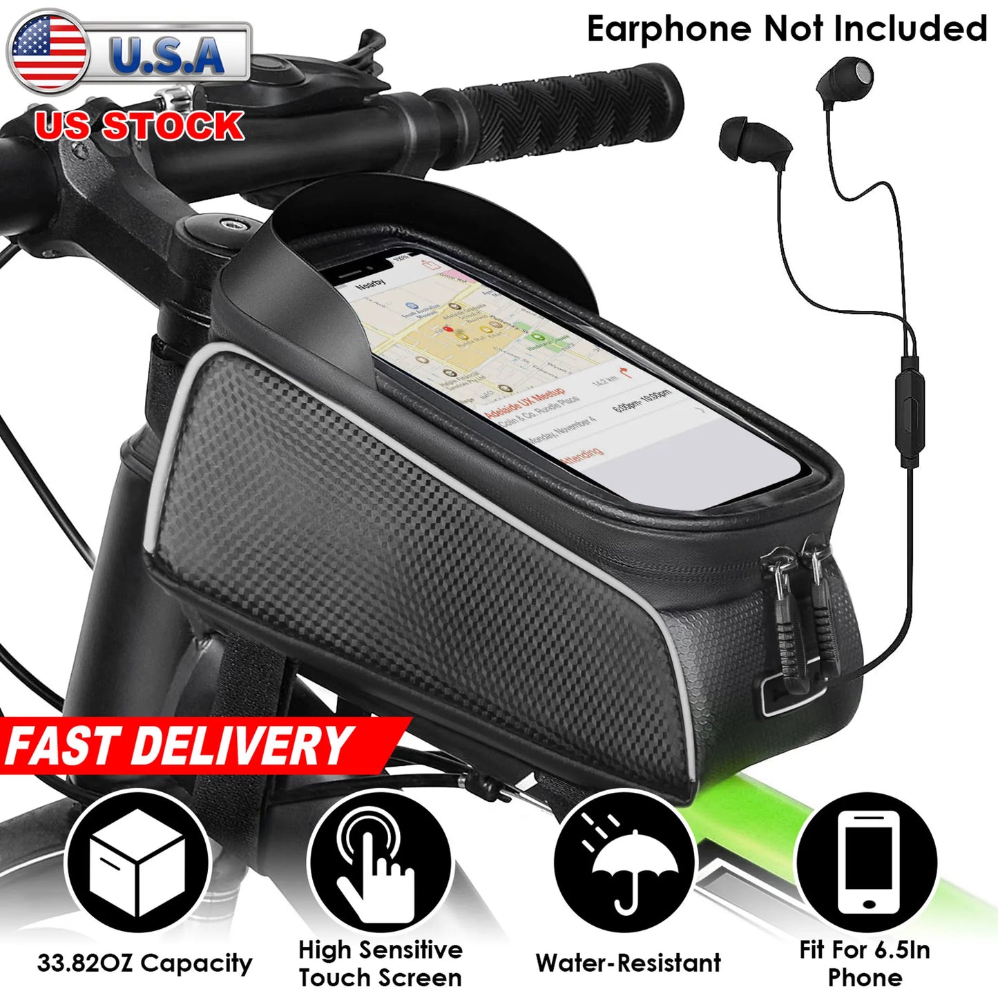 Bike Phone Front Frame Bag