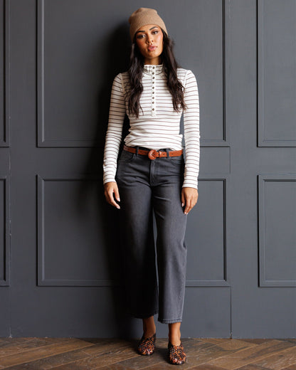 Mock Neck Henley