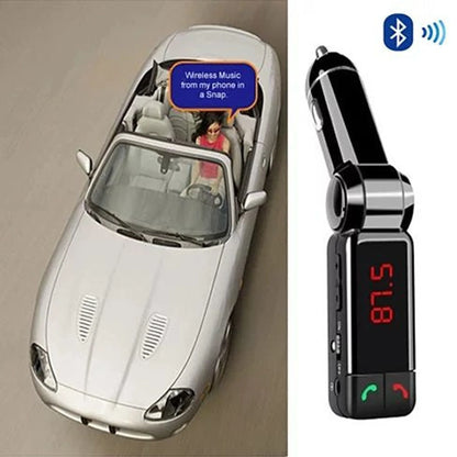 NEW Car FM Music Broadcaster with Bluetooth and Car Charger