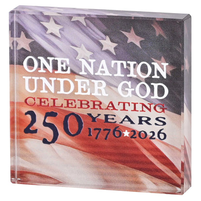 Tabletop Glass Plaque 250 Years