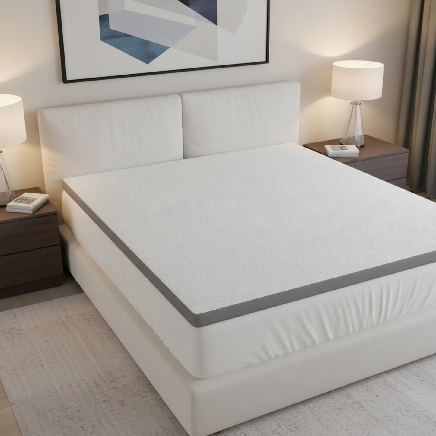 Gel Memory Foam Queen Mattress Topper
