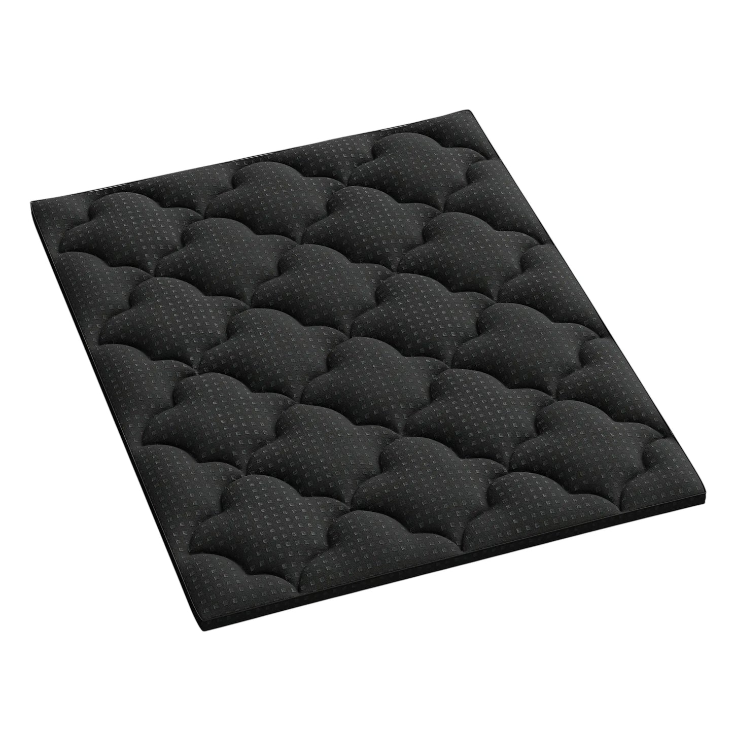 2" Black Cotton Twin Mattress Topper