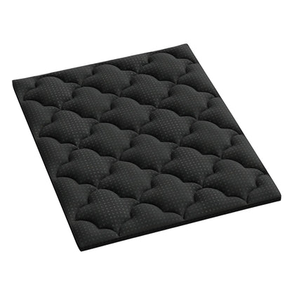 2" Black Cotton Twin Mattress Topper