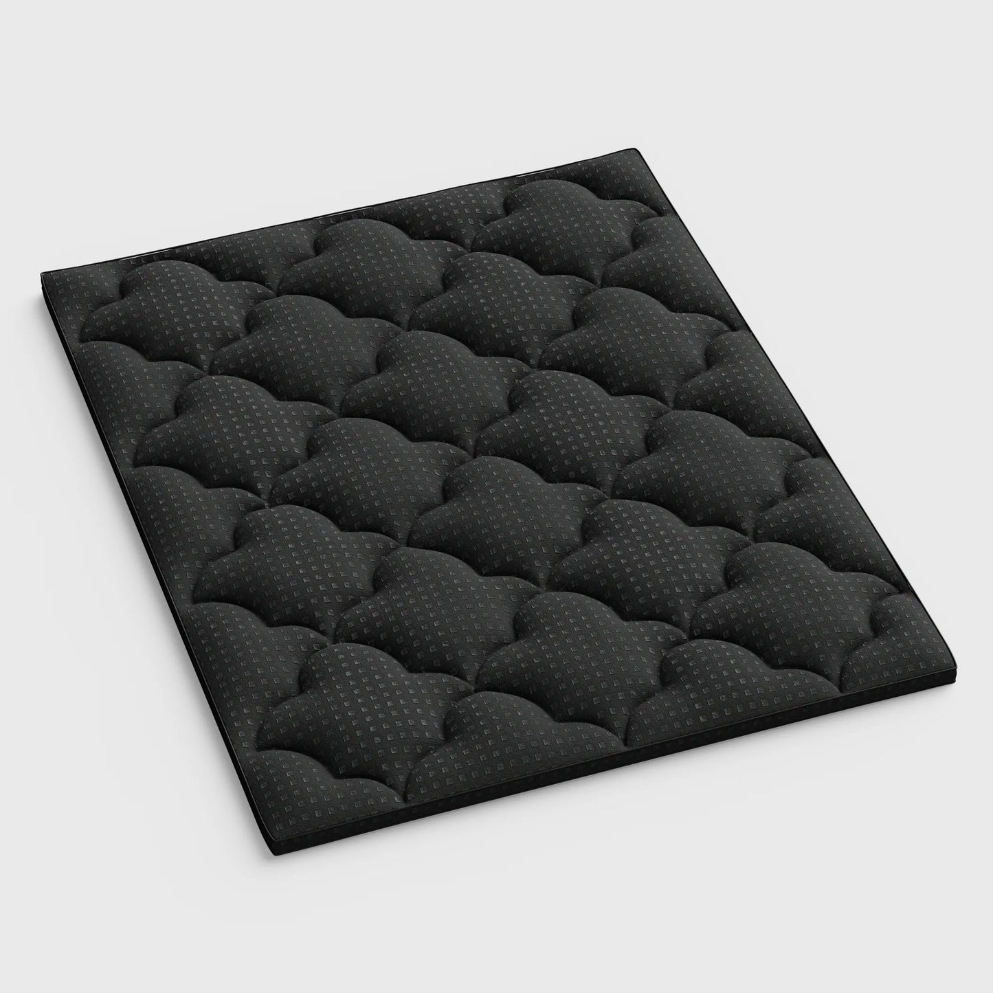 2" Black Cotton Twin Mattress Topper