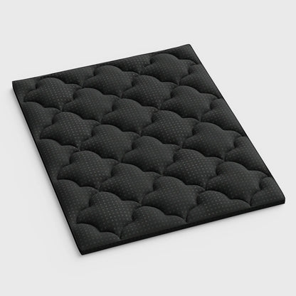 2" Black Cotton Twin Mattress Topper