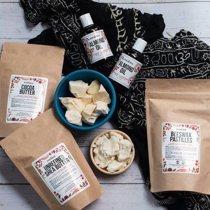 DIY Skincare Kit (Shea & Cocoa Body Butter, Balms and more)