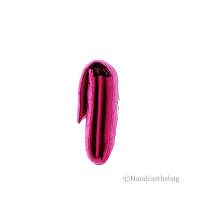 Versace Medusa Fuchsia Soft Quilted Fabric Evening Crossbody Clutch