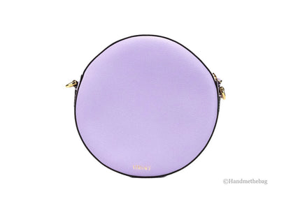 Versace Round Disco Lilac Leather Camera Case Crossbody Bag