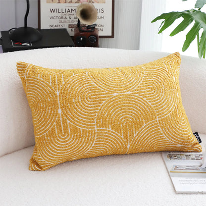 Mustard Geometric Lumbar Pillowcase for Home Decor