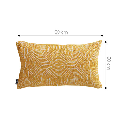Mustard Geometric Lumbar Pillowcase for Home Decor