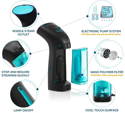 Steamer for Clothes Travel Handheld Portable Steamer for Garment and Fabric No Spitting Safe and Little Handy Compact Mini Clothing Steamer and Curtai