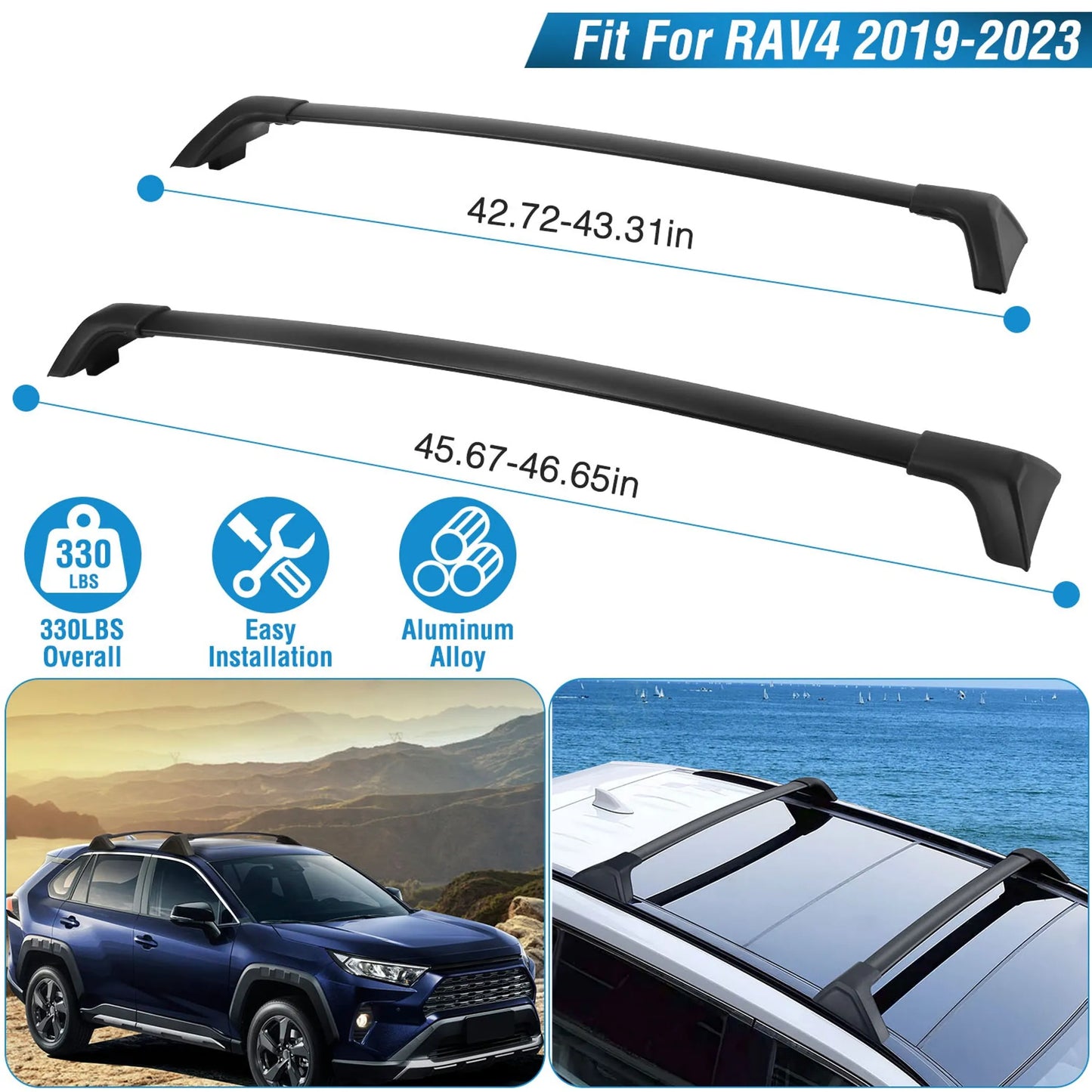 Car Roof Rack Cross Bars Aluminum Alloy