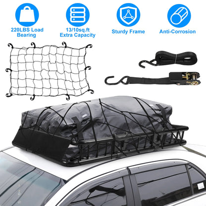 63x39x6.3in Universal Roof Rack Cargo Carrier Car