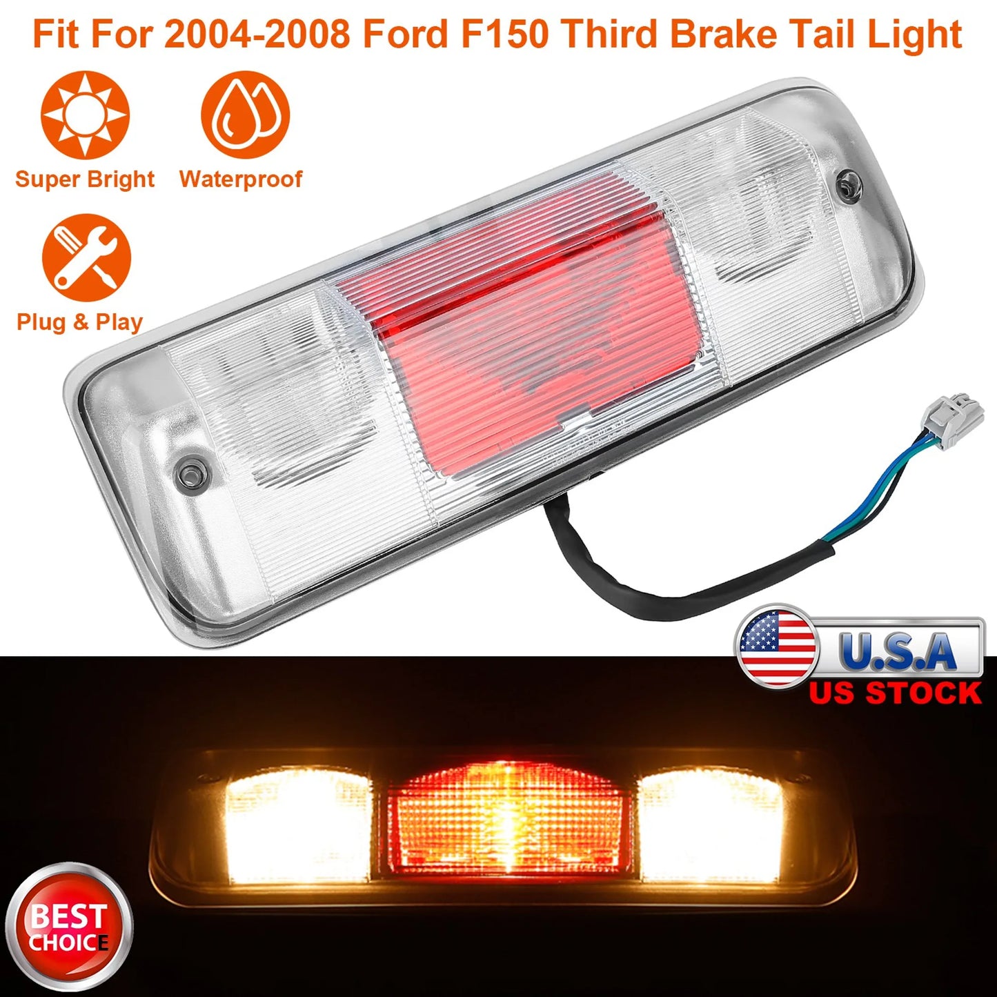 Fit For 2004-2008 Ford F150 Third Brake Tail Light
