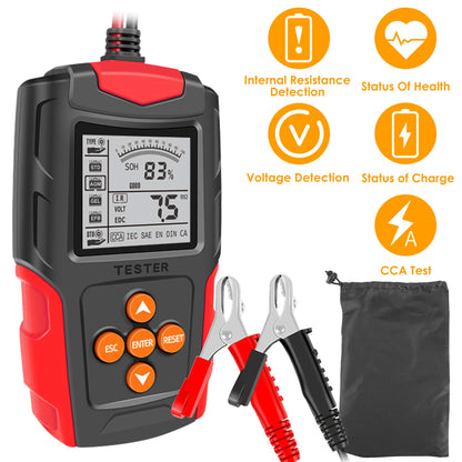 12V 24V Car Battery Tester Automotive Cranking Charging