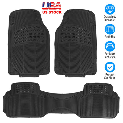 3Pcs Automotive Floor Mats Set
