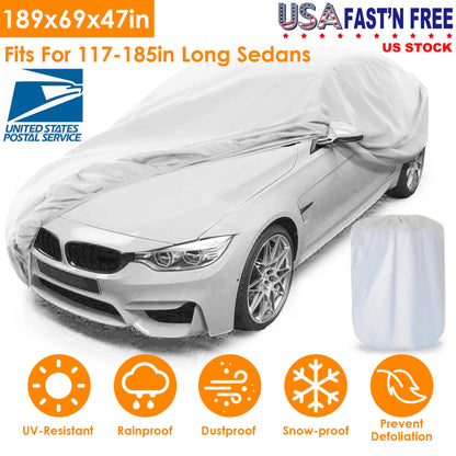 189x69x47in Full Car Cover