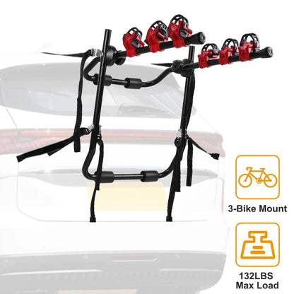 Car Bicycle Stand Rack 132LBS Load Hitch 3-Bike