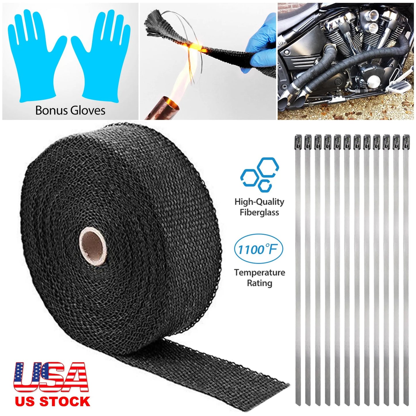 2" 50FT Exhaust Heat Wrap