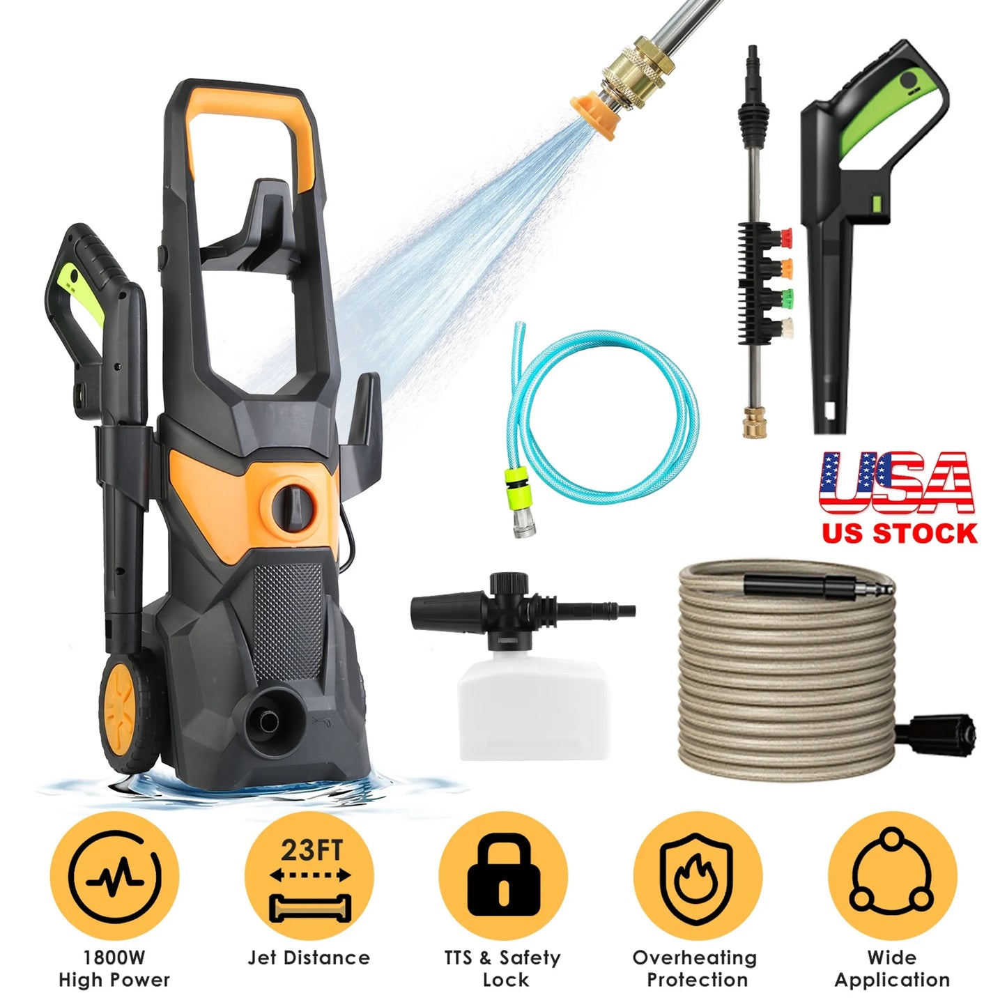 4200PSI 1.85GPM 1800W Electric Pressure Washer