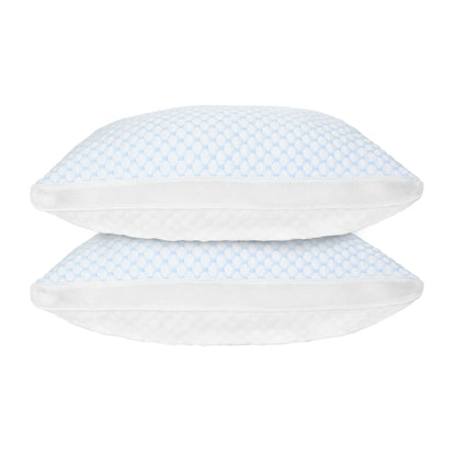 2 Pack Shredded Memory Foam Pillows Adjustable Cool Pillows