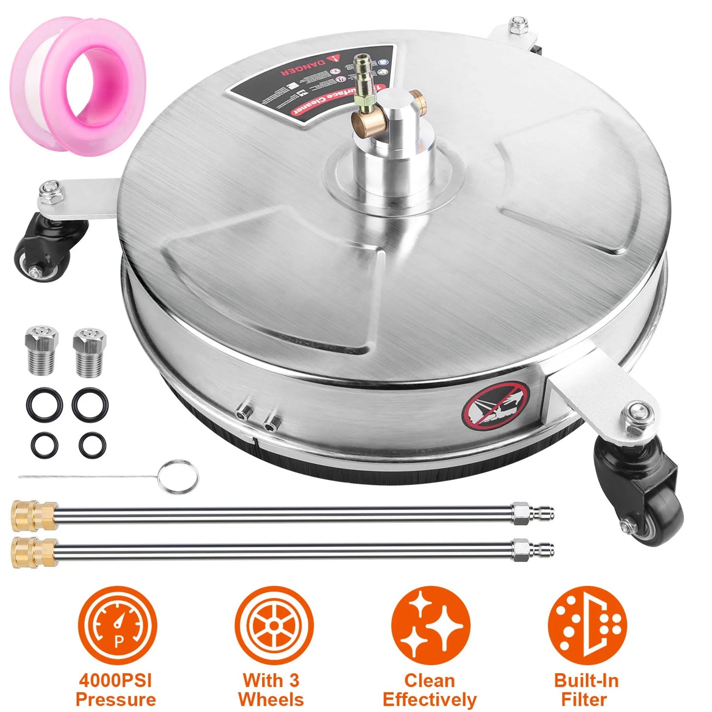 15in High Pressure Washer Flat Surface Cleaner