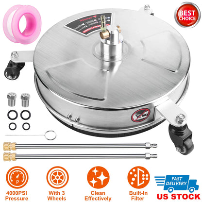 15in High Pressure Washer Flat Surface Cleaner