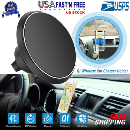 Qi Wireless Car Charger Magnetic Car Phone Charger
