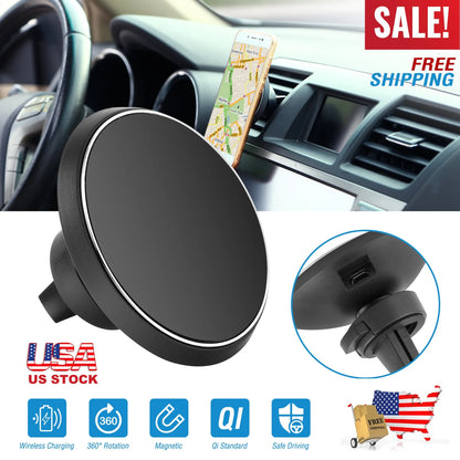 Qi Wireless Car Charger Magnetic Car Phone Charger