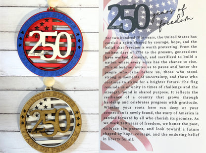250 Years of Freedom Commemorative Charm/Ornament