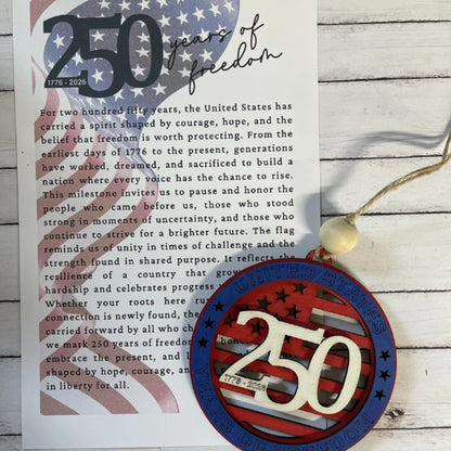 250 Years of Freedom Commemorative Charm/Ornament