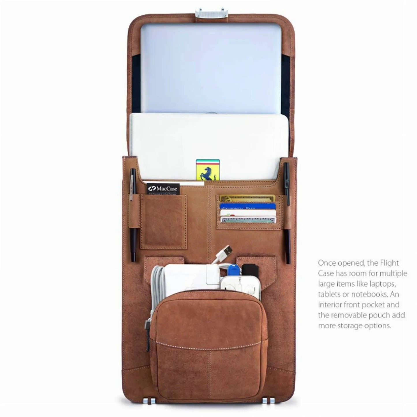 MacCase Premium Leather Vertical BriefCase Backpack