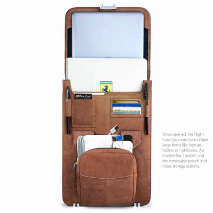 MacCase Premium Leather Vertical BriefCase Backpack